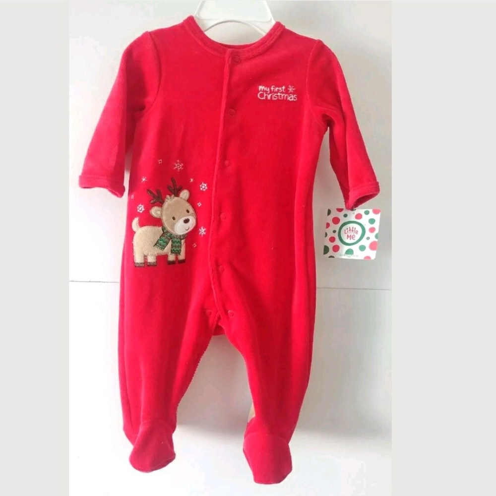 LITTLE ME VELOUR ONE PIECE